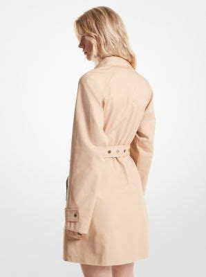 michael kors cotton twill trench coat